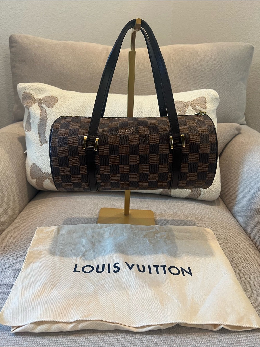 Vintage Louis Vuitton Damier Ebene Papillon 26 from 2003